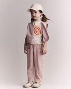 Toddler Girl Cropped Vest with Otter Pockets - Light Pink, image 5 of 6 slides