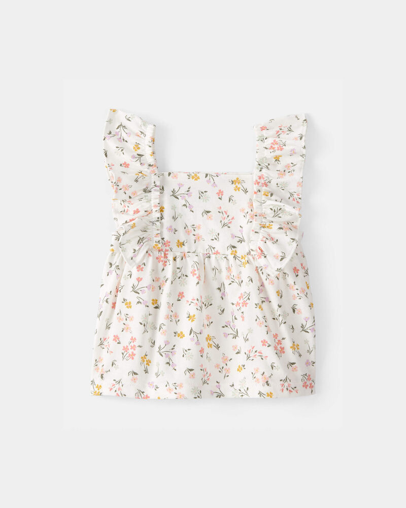 Baby Girl 3-Piece Floral Outfit Set - White/Green, image 9 of 11 slides