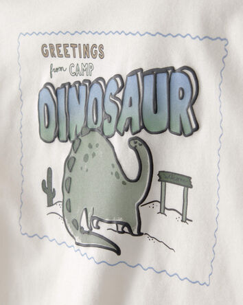 Baby Boy Dinosaur Long-Sleeve Graphic Tee - Cream, 