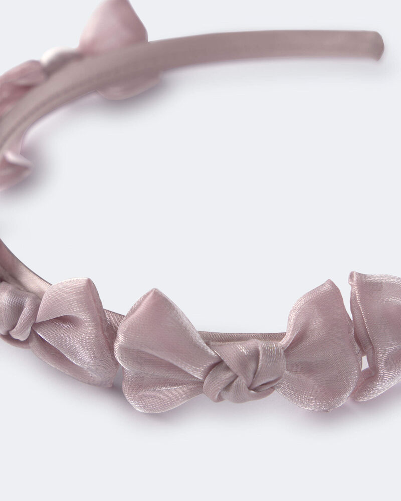 Toddler Girl Bow Headband - Mauve, image 3 of 5 slides