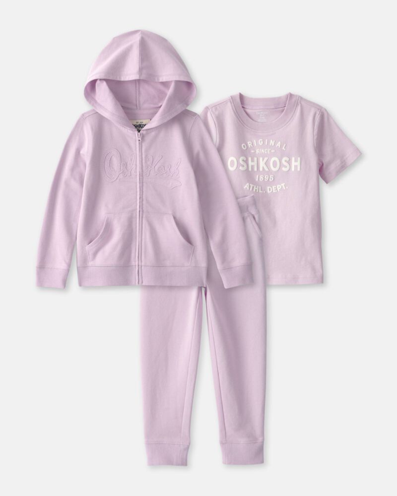 Baby Girl 3-Piece OshKosh Logo Layering Set - Purple, image 1 of 10 slides