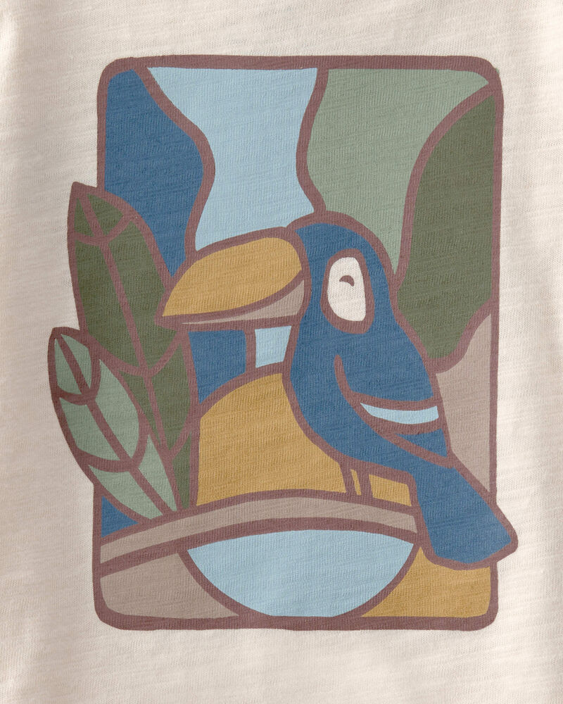 Baby Boy 2-Piece Toucan Solid Short-Sleeve Top & Short Set - Green/White, image 4 of 6 slides