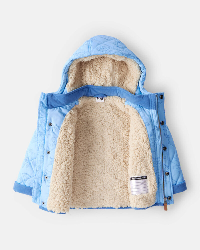 Toddler Bluey&trade; Hooded Heavyweight Winter Jacket - Blue, image 2 of 4 slides