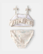 Toddler Girl 2-Piece Surf Bikini Set - Cream, image 2 of 4 slides