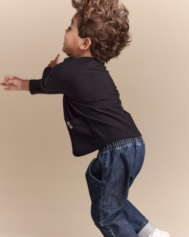 Toddler Playground Pant in Denim - Blue, image 5 of 7 slides