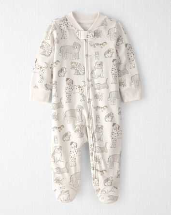 Baby Organic Cotton Sleep & Play Pajama in Pet Print, 