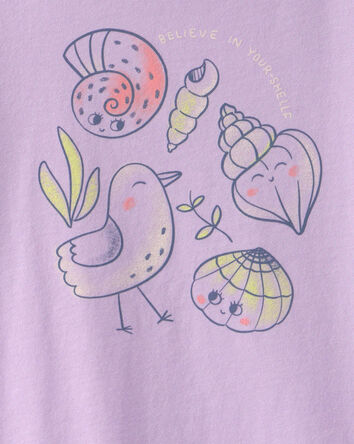 Toddler Girl 'Believe In Your-Shellf' Graphic Tee - Purple, 