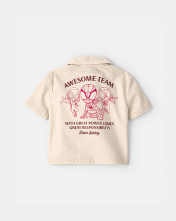 Baby Boy 2-Piece &copy;Marvel Spider-Man Top & Short Set - Khaki, 