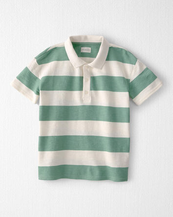 Boys Polo Shirt Made with Organic Cotton in Stripes, 