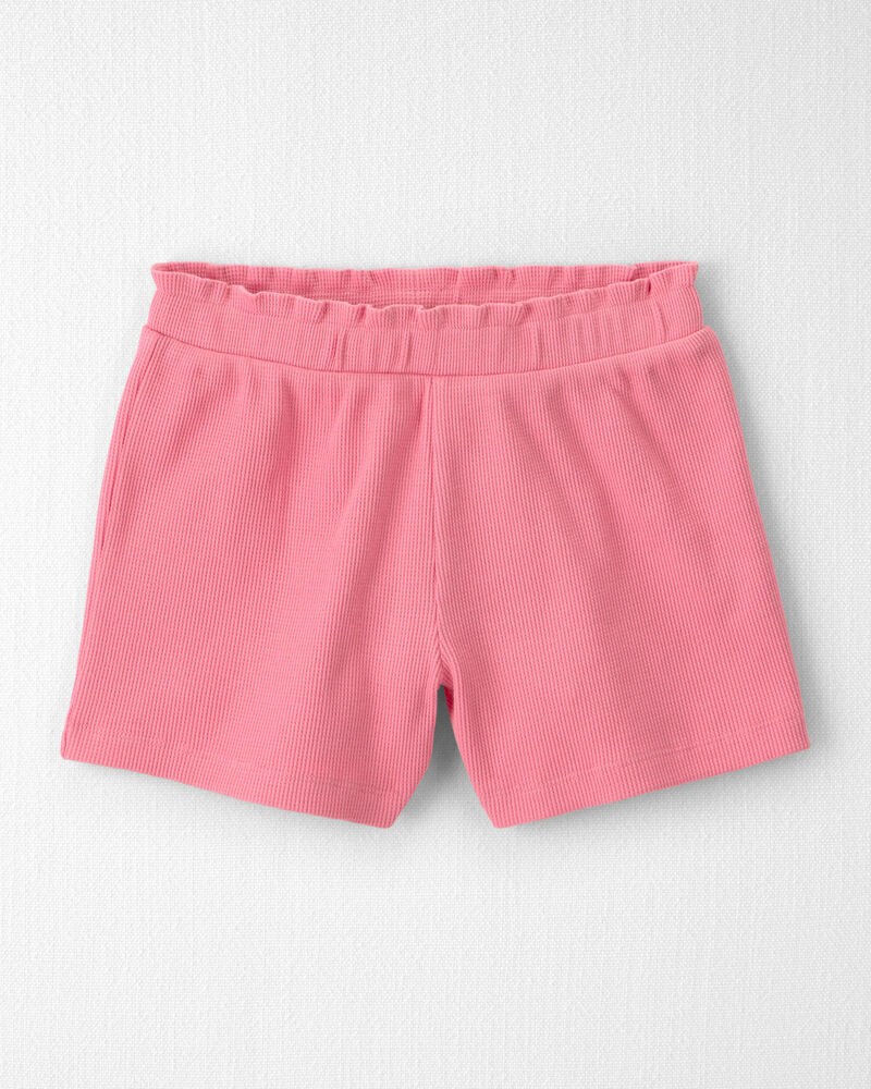 Girls 2-Piece Organic Cotton Waffle Knit Top & Short Set, image 2 of 5 slides