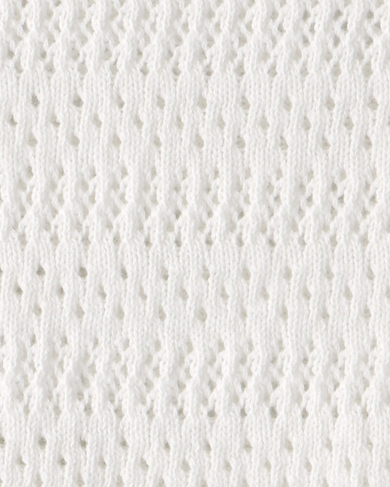 Baby Girl Scalloped Sweater - Ivory, image 2 of 3 slides
