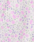 Baby 2-Piece Floral Jumpsuit & Headwrap - Purple, image 2 of 3 slides