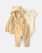 Baby 3-Piece Lion Terry Layering Set - Yellow, image 1 of 8 slides