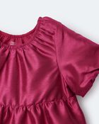 Toddler Girl Puff-Sleeve Tiered Party Dress - Pink, image 6 of 6 slides