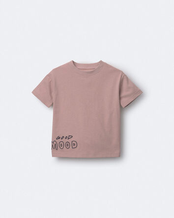 Toddler 'Good Mood' Relaxed Tee - Mauve, 