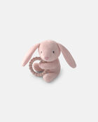 Girls Bunny Plush Teether - Pink, image 1 of 2 slides