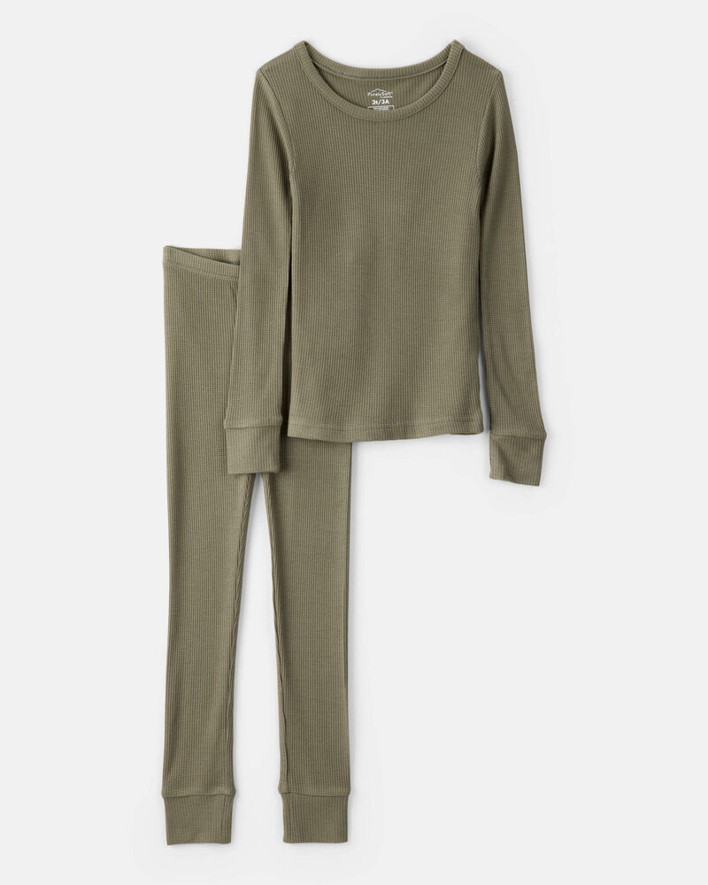 Boys PurelySoft Long-Sleeve 2-Piece Pajamas - Green, image 1 of 5 slides