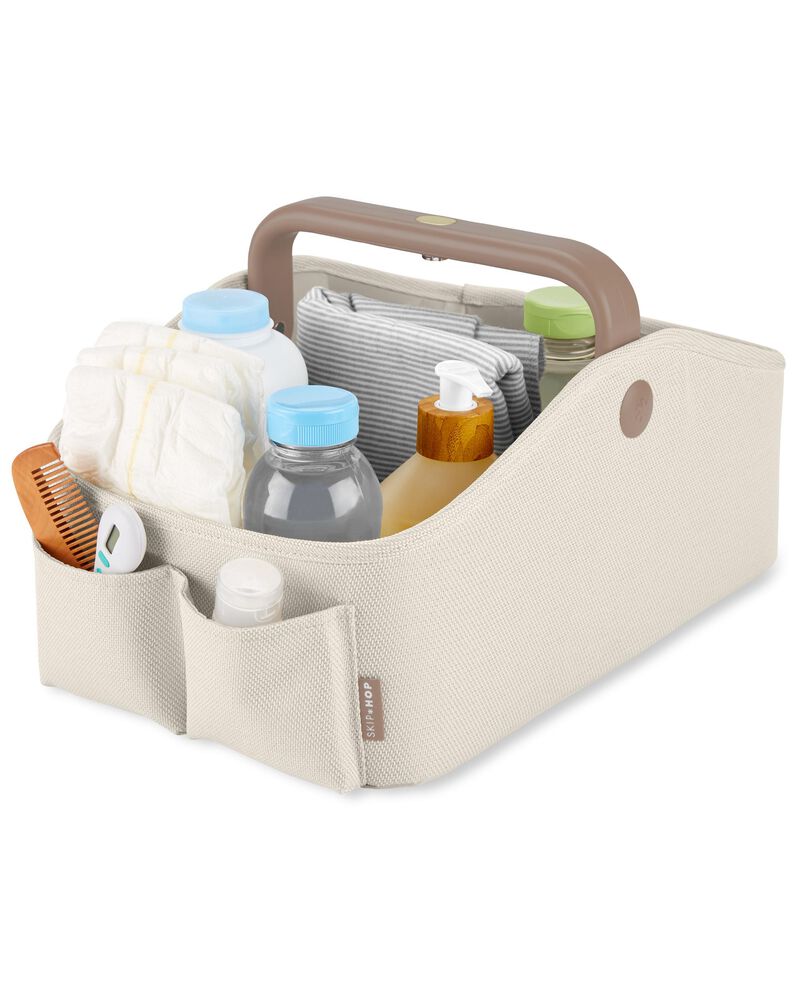 Nursery Style Light-Up Diaper Caddy - Oat, image 4 of 4 slides