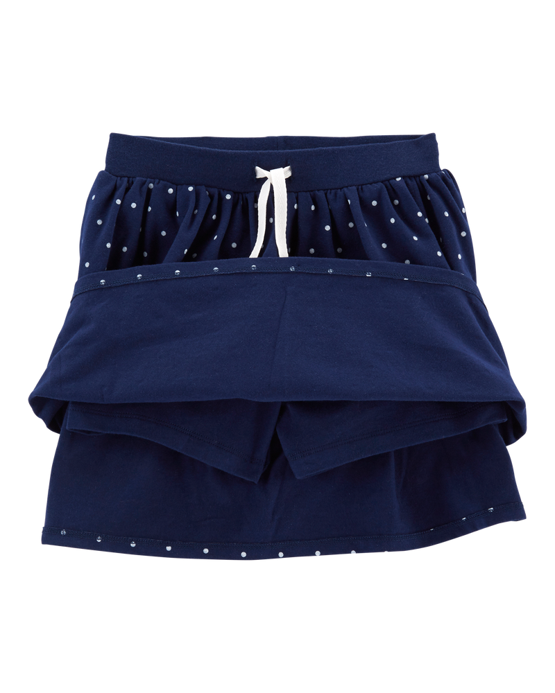 Kid Polka Dot Jersey Skort, image 2 of 4 slides