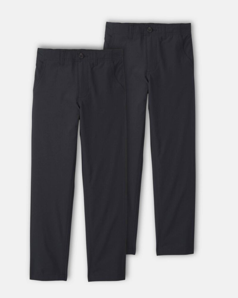 Boys 2-Pack Uniform Active Pants - Black, image 1 of 4 slides