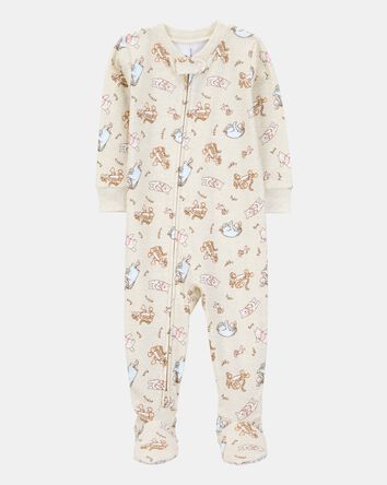 Baby Winnie The Pooh Snug Fit Cotton Footie 1-Piece Pajamas, 