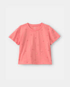 Toddler Girl Peaches Relaxed Top - Orange, image 1 of 3 slides