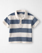 Toddler Boy Polo Shirt Made with Organic Cotton in Stripes, image 1 of 4 slides
