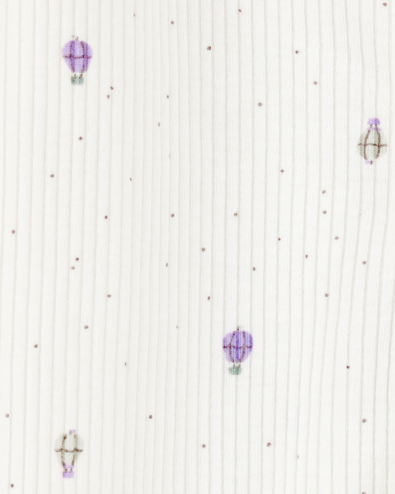 Baby Girl Air Balloon 2-Way Zipper Textured Sleep and Play, image 2 of 3 slides