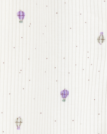 Baby Girl Air Balloon 2-Way Zipper Textured Sleep and Play, 