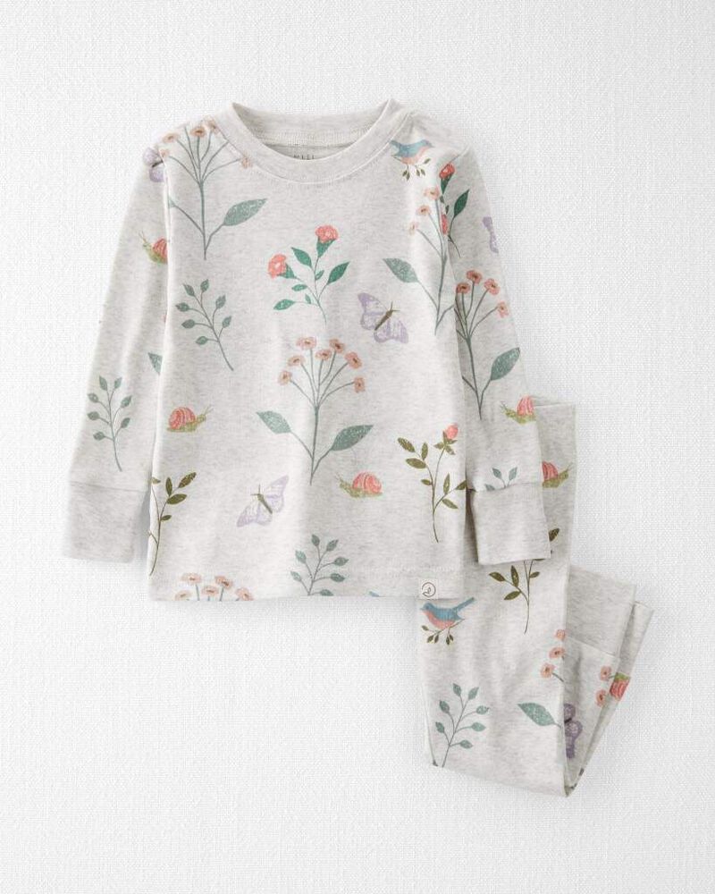 Baby Girl Organic Cotton Pajamas Set, image 1 of 4 slides