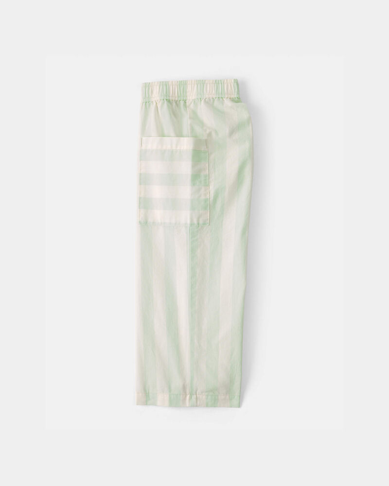 Toddler Girl Striped Pants - Green/Ivory, image 3 of 5 slides