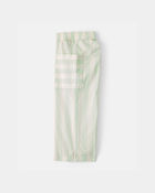 Toddler Girl Striped Pants - Green/Ivory, image 3 of 5 slides