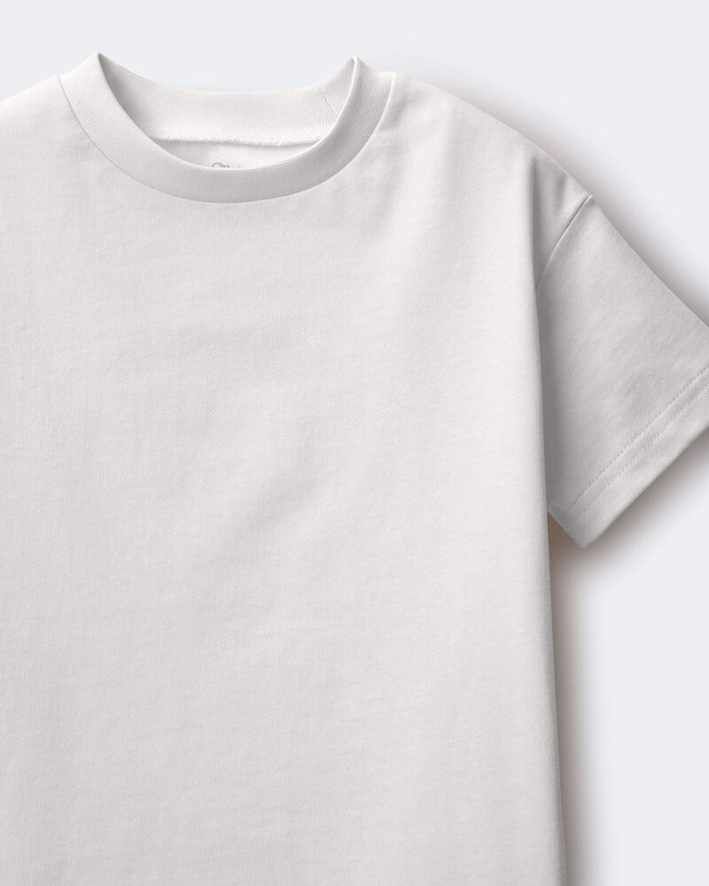 Toddler Elevated Relaxed Tee - Cream, image 5 of 5 slides