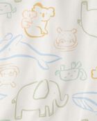 Baby 3-Piece Animal Bodysuits & Pant Set - Blue/White, image 5 of 6 slides