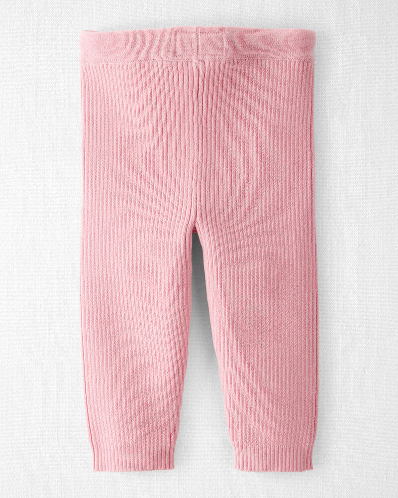 Baby Girl Organic Cotton Sweater Knit Pants , image 2 of 5 slides