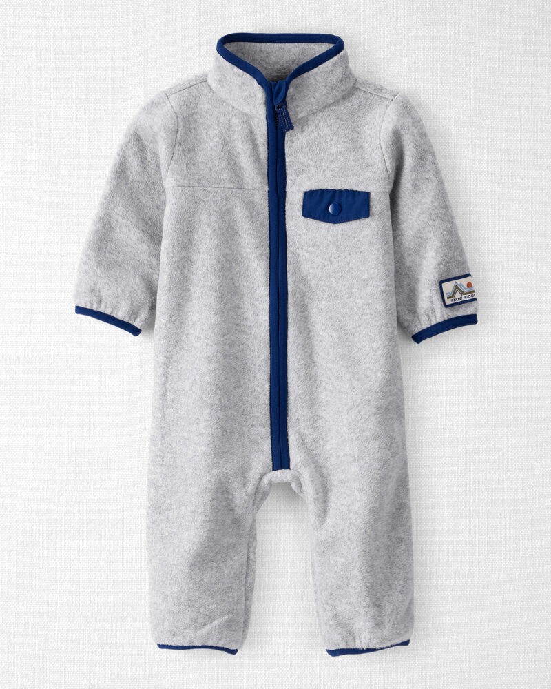 Baby Recycled Microfleece Jumpsuit, image 1 of 4 slides