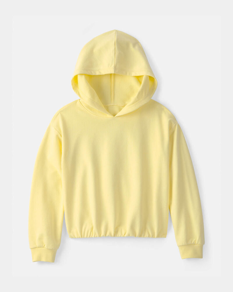Girls French Terry Hoodie - Yellow, image 1 of 4 slides