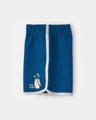 Baby Boy 2-Piece 'All Day Fun' Golf Top & Short Set - Grey/Blue, image 2 of 5 slides