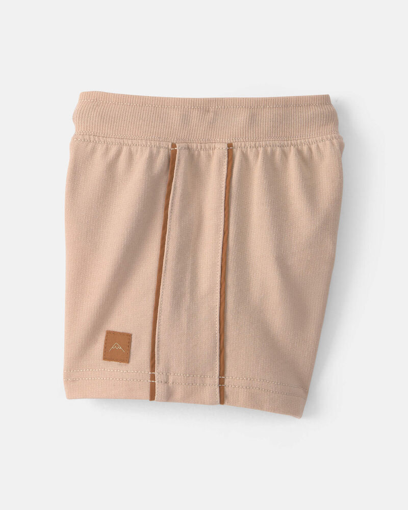 Baby Boy French Terry Shorts - Tan, image 2 of 5 slides