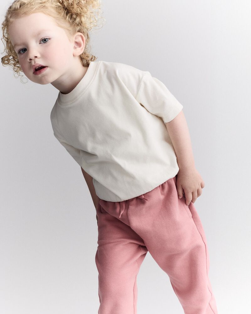 Toddler Short-Sleeve Relaxed Tee - Cream, image 1 of 6 slides