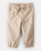 Baby Boy  Cotton Everyday Pull-On Jogger - Khaki, image 1 of 4 slides