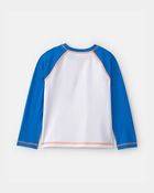 Toddler Boy Disney&copy; Mickey Mouse Long-Sleeve Rashguard - Blue/White, image 2 of 3 slides