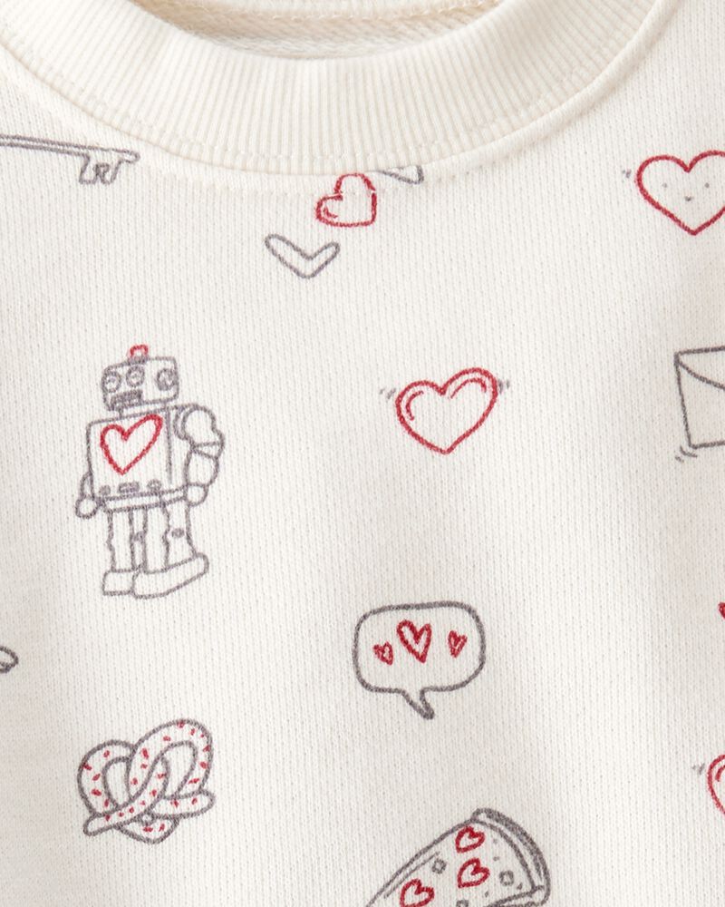 Baby 2-Piece Organic Cotton Set in Little Loves Print , image 3 of 4 slides