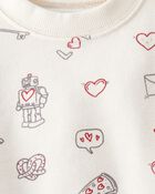 Baby 2-Piece Organic Cotton Set in Little Loves Print , image 3 of 4 slides