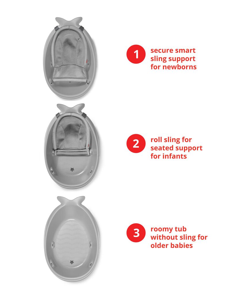 MOBY&reg; Smart Sling&trade; 3-Stage Tub - Grey, image 4 of 8 slides