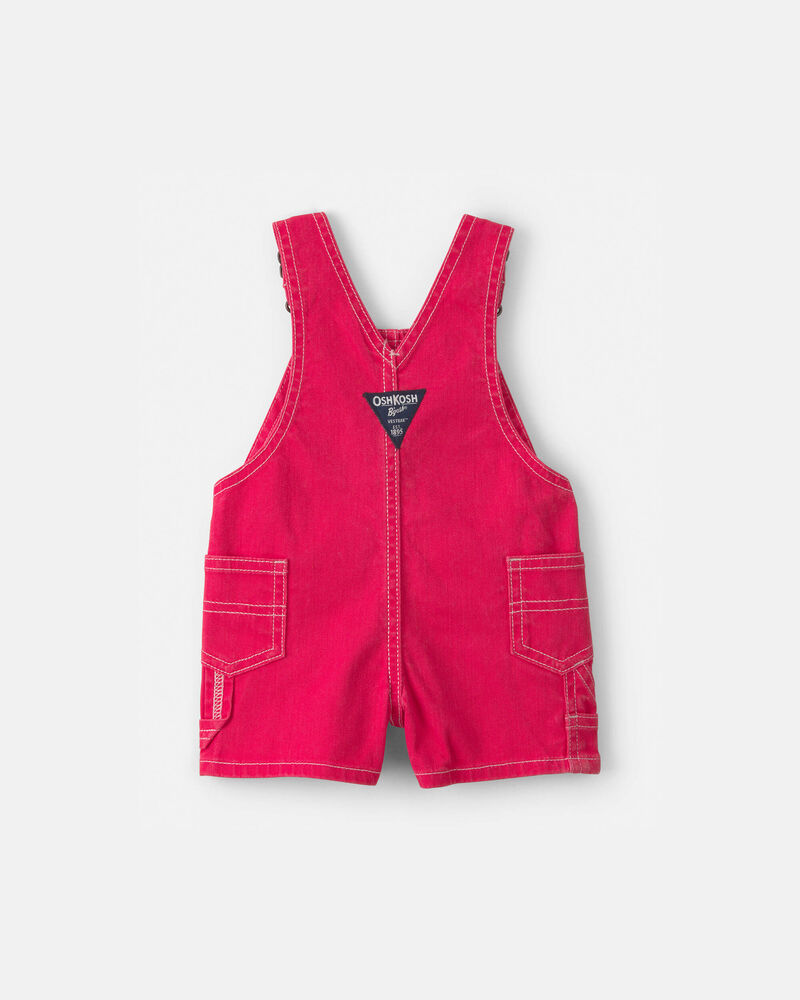 Baby Twill Shortall - Red, image 2 of 4 slides