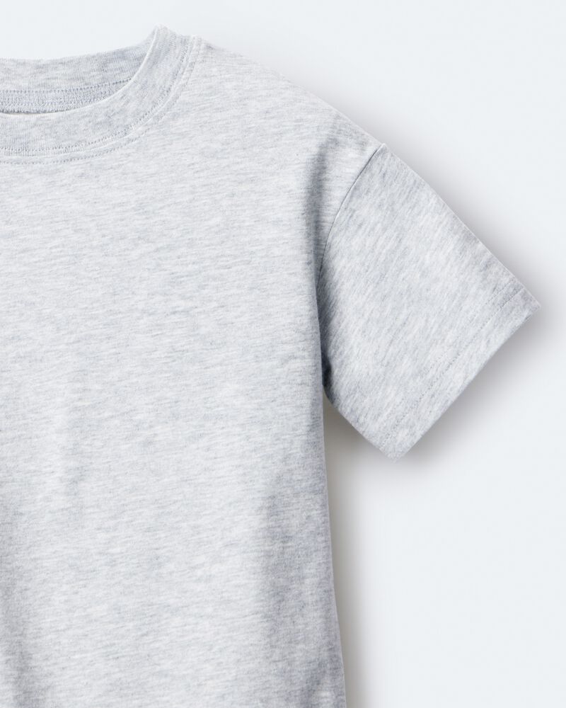 Toddler Short-Sleeve Relaxed Tee - Heather Grey , image 6 of 6 slides