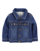 Baby Boy Knit-Like Denim Jacket - Dark Wash, image 1 of 4 slides
