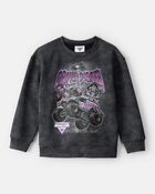 Boys Grave Digger Pullover Sweatshirt - Black, image 1 of 2 slides
