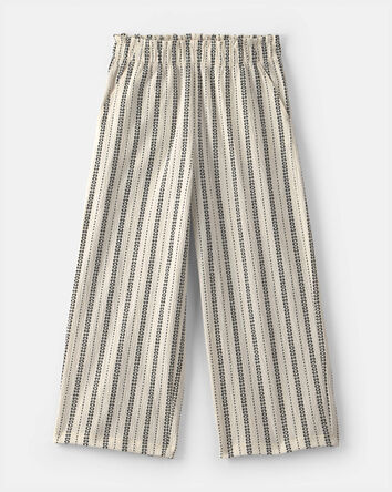 Girls Striped Pants - Black/Ivory, 